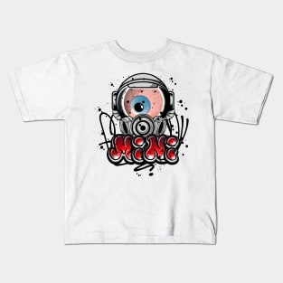 Space Mini Monster Graffiti Street Art Kids T-Shirt